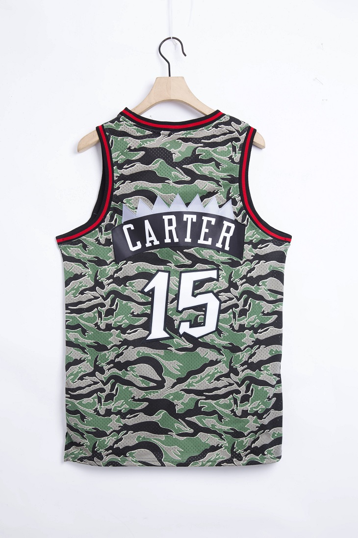 Men Toronto Raptors #15 Carter Camo 2021 NBA Jersey